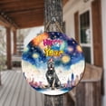 thumbnail image 3 of Happy New Year with Cane Corso Fireworks Holiday Xmas Winter 2025 Round Wood Sign Italian Mastiff Dog Lover Gifts Idea Hanging Wall Home Decor - 00025, 3 of 5