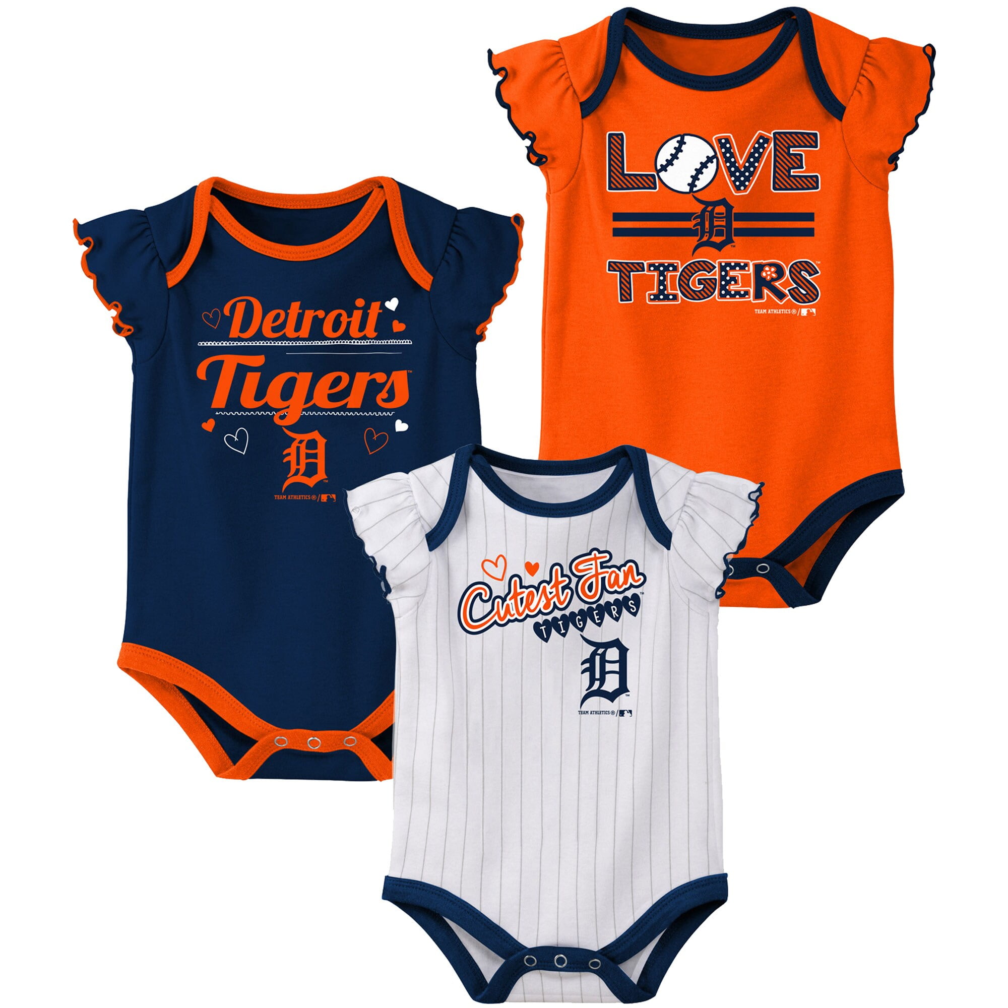 Outerstuff New York Jets 3 Pack Bodysuits Girls 3-6 Month