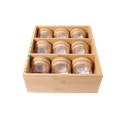 thumbnail image 4 of Better Homes & Gardens, Bamboo Holder with 9 Bamboo Swivel Lid Glass Spice Jars, 10 x 11.6 x 3.9 in, 4 of 7