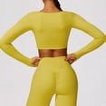thumbnail image 3 of Camiseta corta para mujer, camisetas deportivas para gimnasio, entrenamiento para correr, Top deportivo de manga larga, camisetas de Yoga para mujer, ropa deportiva con agujero para el pulgar, 3 of 5