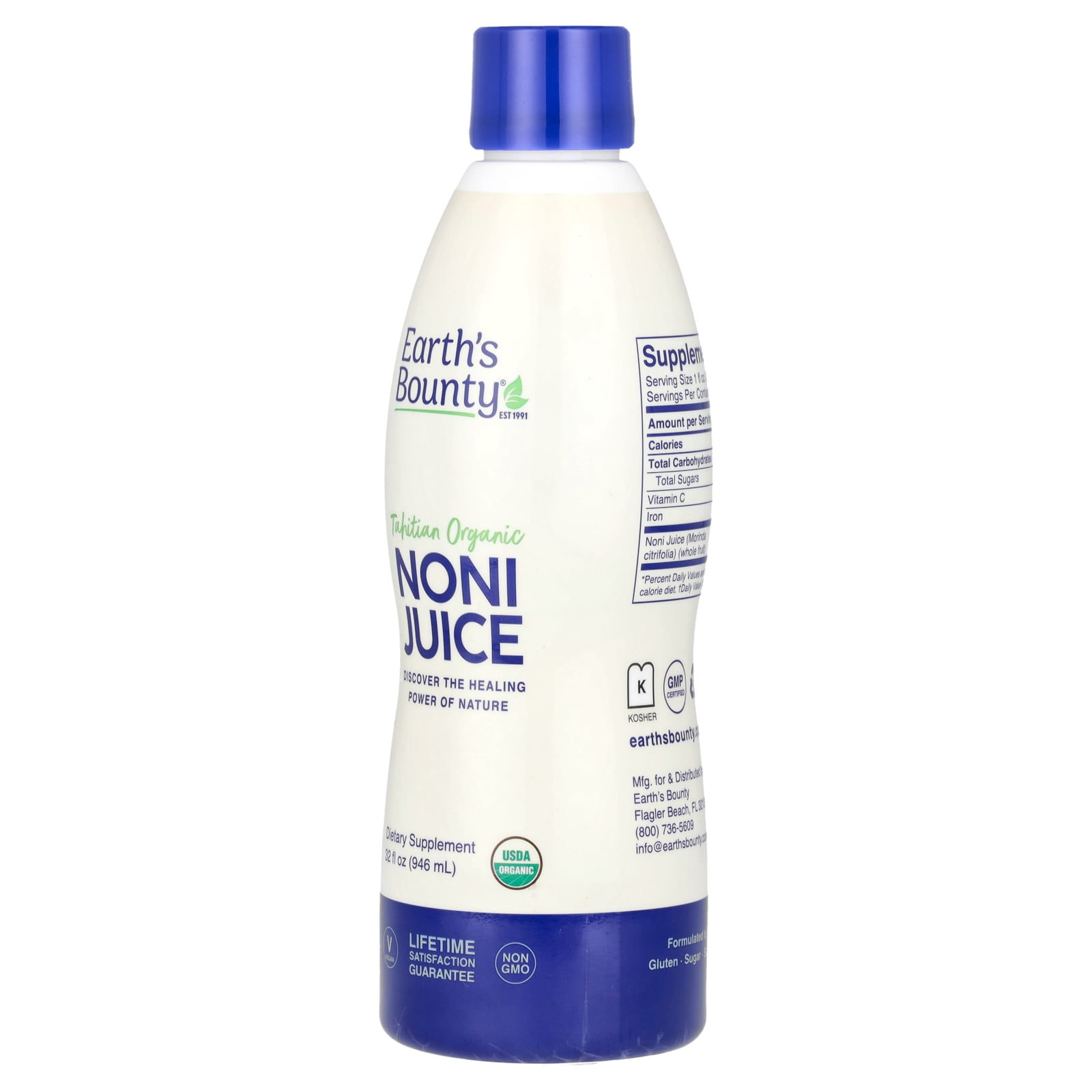 Earth's Bounty Tahitian Organic Noni Juice, 32 fl oz (946 ml)