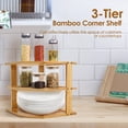 thumbnail image 4 of Tcwhniev 3 Tier Cabinet Organizer Shelf for Kitchen Storage Sturdy Plate Organizer Bamboo Corner Shelf Dish Rack for Cabinet Countertop Space Saver, 4 of 8
