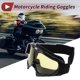 thumbnail image 2 of Gafas de conducción de motocicleta Unique Bargains 1 juego PC TPU gafas de sol para deportes al aire libre motocross bicicleta de tierra lente amarilla marco blanco negro, 2 of 6