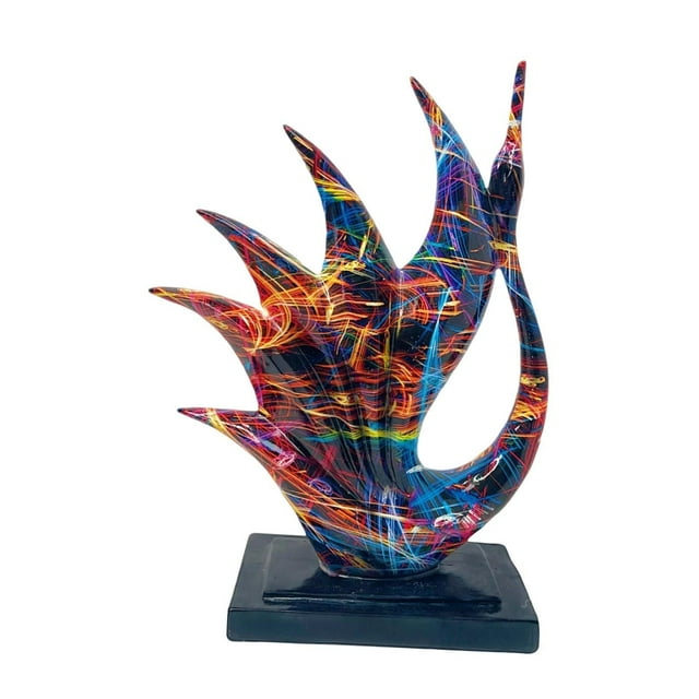Estatua abstracta de cisne, adorno de escritorio, figura decorativa coleccionable para oficina Estilo B