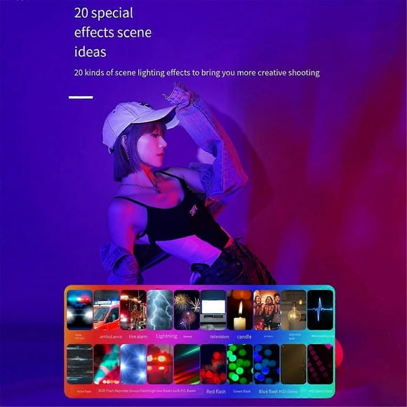 2500-9000K Fill Light Stick RGB Color 3000mAh Handheld Portable Outdoor Light Direct Photo Led Fill Light,A