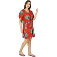 thumbnail image 4 of Bimba Womens Short Cotton Kaftan Caftan With Pockets Beach Coverup/ Sleep Wear, 4 of 7