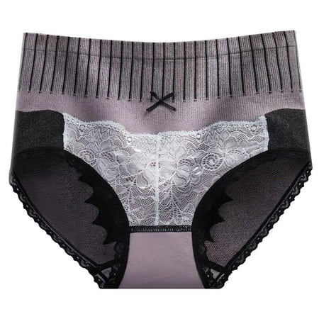 

HGWXX7 Plus Size Lingerie Women High Waisted Cotton Underwear Tummy Control Briefs Ladies Soft Pantie