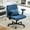 Blue, variant on Office Chair Green Velvet Criss Cross Armrest Office Chair with Wheels - Modern for Home Office, Meditation & Creative Work,Ergonomic Office Chair
