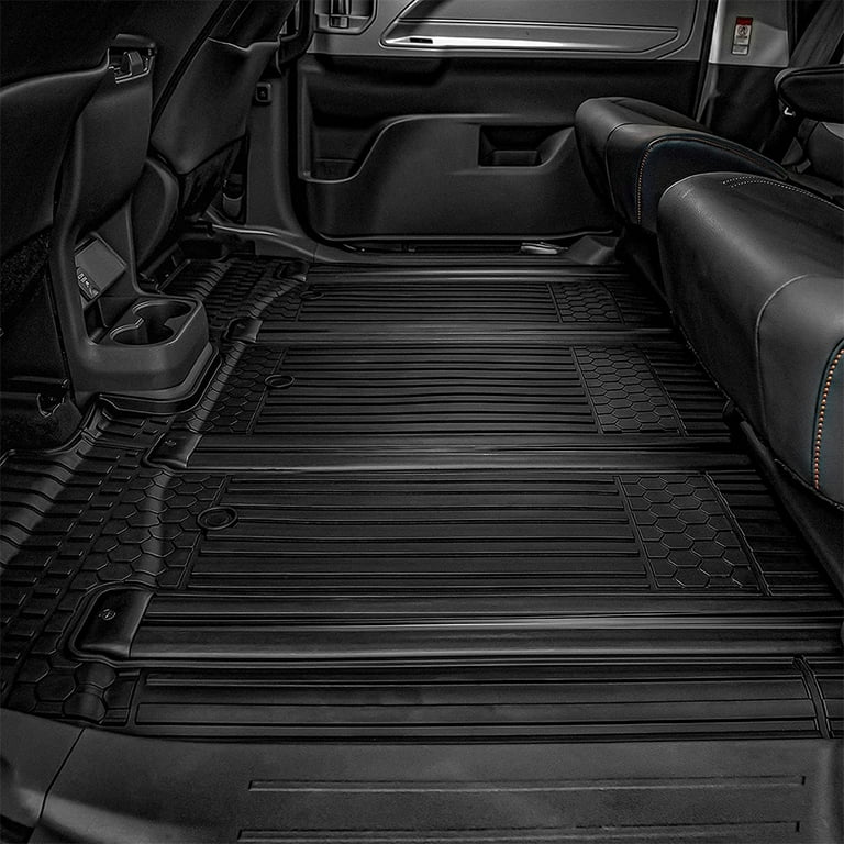 3W Floor Mats for Toyota Sienna 2021 2024 TPE All Weather Custom Fit Floor Liner for Toyota Sienna 1st 2nd and 3rd Row 7 Seat Full Set Black