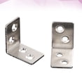 thumbnail image 3 of FELTECHELECTR 10Pcs L Shaped Fixed Bracket Silver Metal Angle Brackets for Furniture Reinforcement, 3 of 8