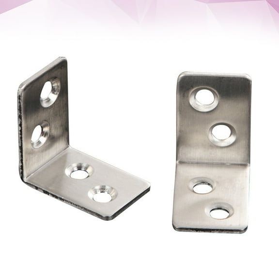 KALLORY 10Pcs Small L Bracket Metal L Bracket for Furniture Assembly 1.2x1.2x0.8in