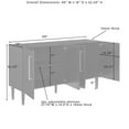 thumbnail image 4 of Pemberly Row 2 Large Cabinets Modern Wood Sideboard in Mahogany, 4 of 12