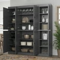 thumbnail image 4 of Palace Imports 100% Solid Wood Kitchen Pantry Storage Cabinet with Solid Doors and Adjustable Shelves, Gray, 4 of 6