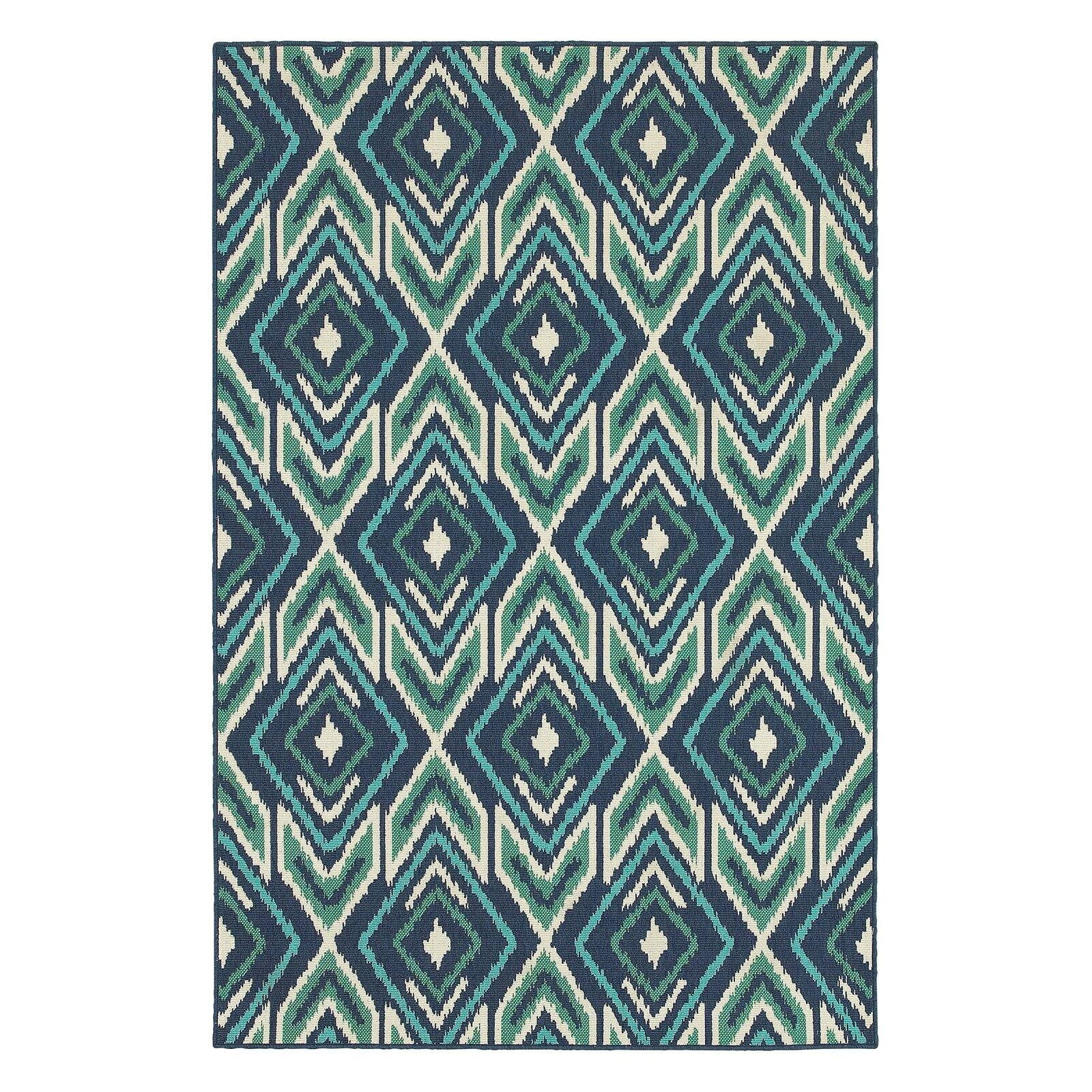 Avalon Home Mackay Ikat Diamonds Indoor/Outdoor Area Rug