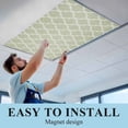 thumbnail image 5 of 3 Pack Sage Green Plaid Fluorescent Light Covers for Ceiling Lights Retro Country Moroccan National Geometrical Plaid Magnetic Ceiling Light Covers Overhead Light Filters for Office Classroom Home, 5 of 9