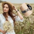thumbnail image 6 of BANDOVA X-Shape Metal Band with Sparkly Rhinestones, Dressy Bracelet Compatible with Samsung Galaxy Watch 7/6/5/4, Black, 20mm, 6 of 6