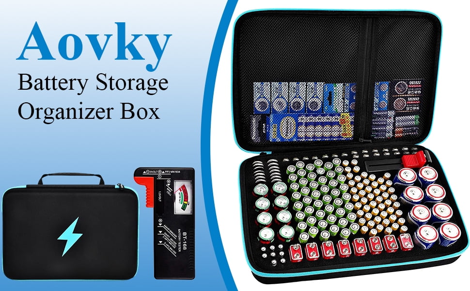 Aazon.co: Boobowl Battery Organizer Storage Case With Tester (BT-168