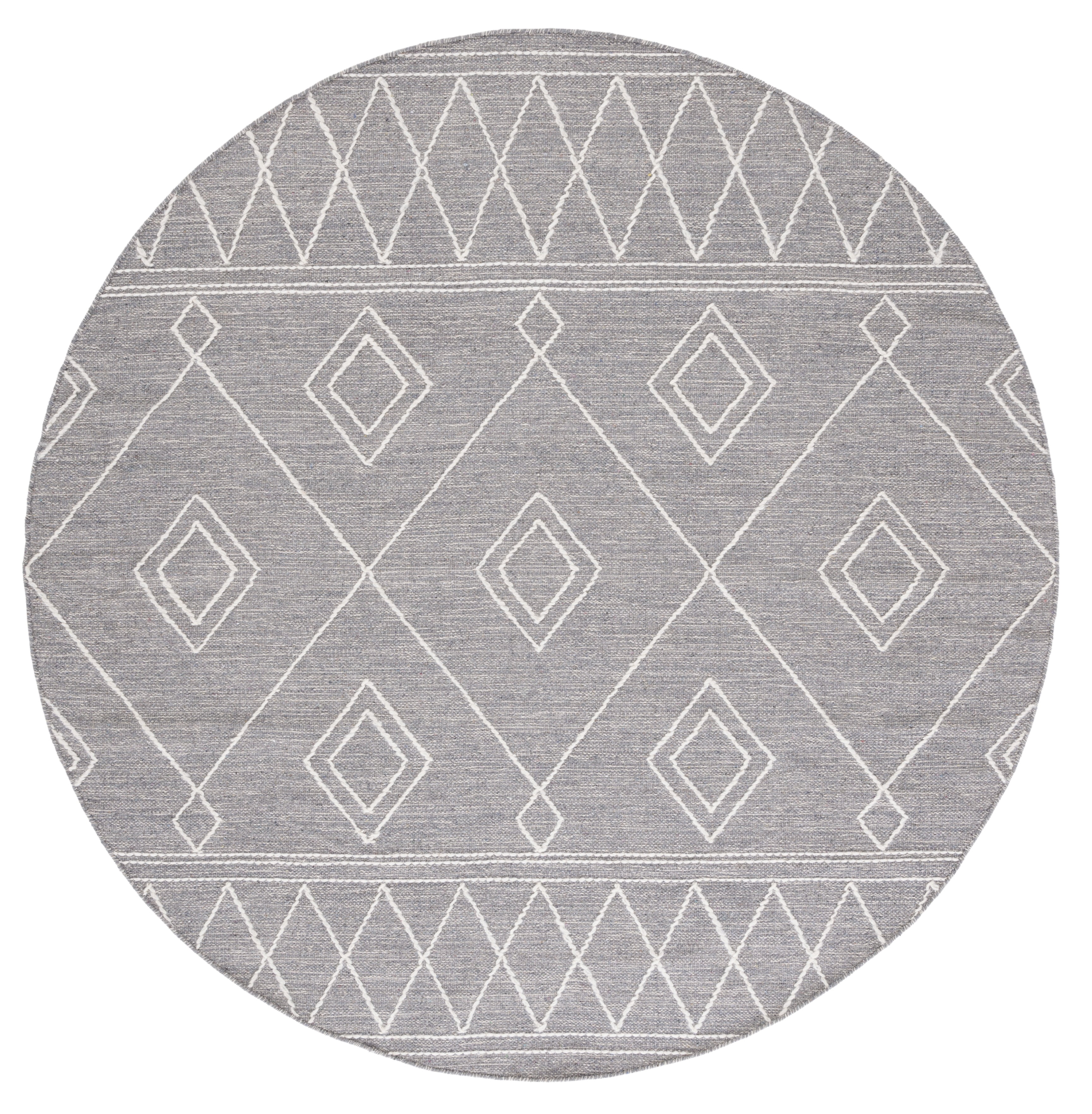 Safavieh Kilim Chloe Tribal Area Rug, Gray/Ivory, 6' x 6' Round