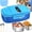Sky Blue, variant on MPOW Cordless Electric Lunch Box, Heated Lunch Box for Kids, Battery Powered with Automatic Scheduled Heating - 2 Compartments & 2 Temperature Zones (Violet Purple)