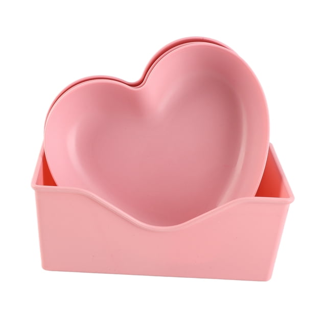 Kitchen Dinnerware Dinner Plate Serving Platter Heart Shape Dinner Plate Plastic Easy to Versatile Kitchen Dinnerware for Party Gathering Wedding