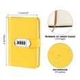 thumbnail image 2 of Unique Bargains A6 Diary with Lock, Journal with Lock Cute Journaling Leather Notebook Journal Diary, Yellow, 2 of 7