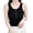 Black, variant on Womens Tank Tops Button Front Sleeveless Top Casual Basic Slim Fit Cami Tee Shirts