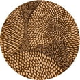 thumbnail image 1 of Ahgly Company Machine Washable Indoor Round Transitional Orange Area Rugs, 3' Round, 1 of 7