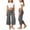 1-Grey403, variant on SONXAHE Toddler Girls Fold Over Waist Capri Pants Stretchy Solid Wide Leg School Yoga Trousers,Black