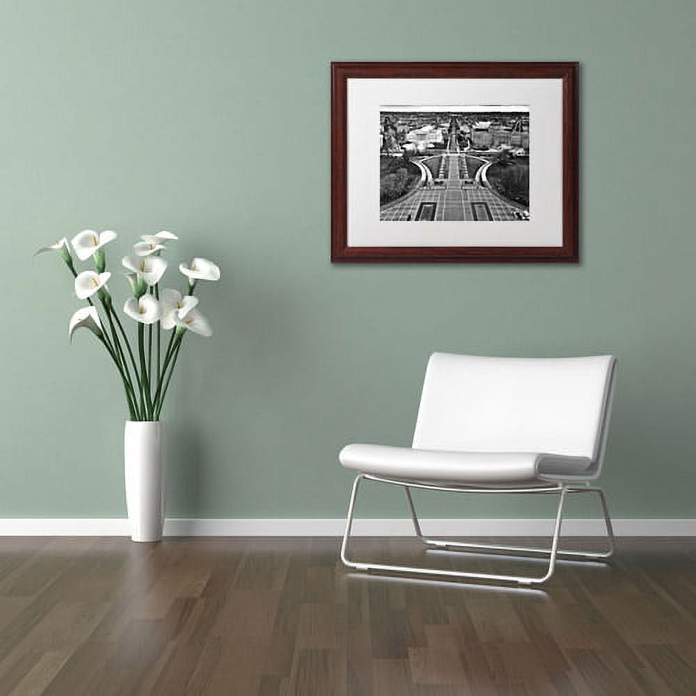 Trademark Fine Art "Washington, DC" Canvas Art by CATeyes, White Matte, Wood Frame