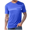 thumbnail image 2 of Men's Workout Shirts Moisture Wicking Short Sleeve Mesh Athletic T-Shirts Light Blue XXXL, 2 of 5