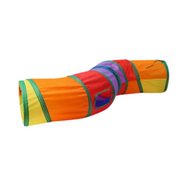 Túnel de túnel de gato Túnel de mascota Portable para gatos interiores con pelota de pelota Plegado de juguetes interactivos para gatitos que realiza 125 cm