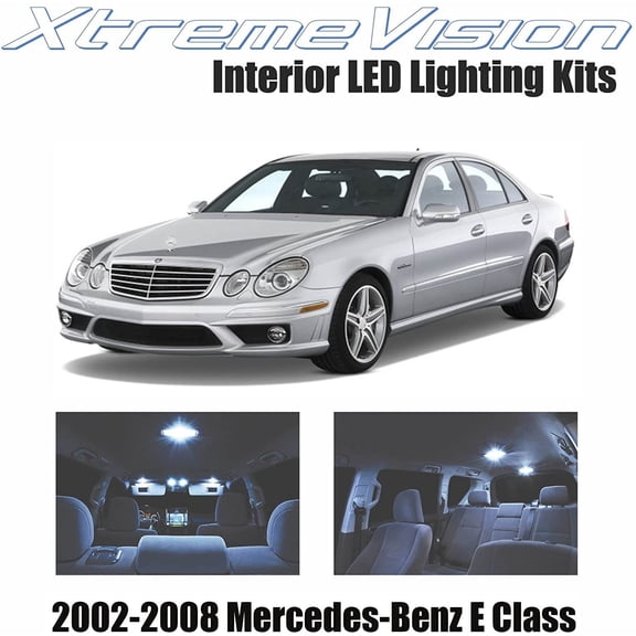 XtremeVision Interior LED for Mercedes-Benz E-Class 2002-2008 16 Pieces Cool White Interior LED Kit Installation Tool