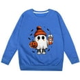 thumbnail image 4 of GDREDA Chandails à Capuchon Tendance pour Filles Chandails pour Enfants Stylés Mignons Imprimés Col Rond Manches Longues pour Usage Quotidien Bleu, 3-4 Ans, 4 of 4