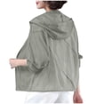 thumbnail image 2 of AUNVITO Women's Windbreaker Sun Protection Hooded Jacket with Embroidery Zipper Pockets Long Sleeve Lightweight Casual Outdoor Coat, 2 of 4