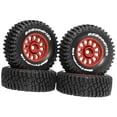 thumbnail image 4 of 4 Pcs RC Wheels and Tires RC Truck Tires Sturdy Replacement Alloy Construction for 1 14 1 16 RC Vehicles, 4 of 9