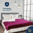 thumbnail image 3 of Cobija Cobertor Aborregado Queen Laila Comfort Frazada Ultra Suave 100% Microfibra de Poliéster Vino, 3 of 9