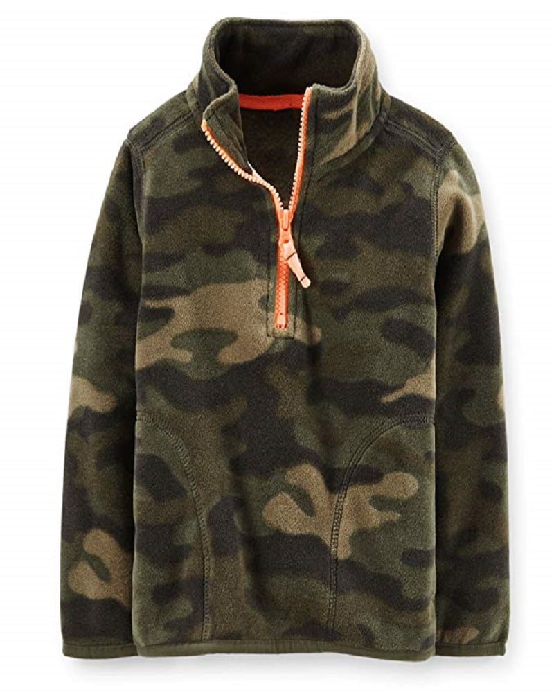 half zip camo pullover