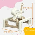 thumbnail image 3 of Qaba 5 in 1 Rocking Horse for Toddlers 1-6 Years with Balance Board, 3 of 10