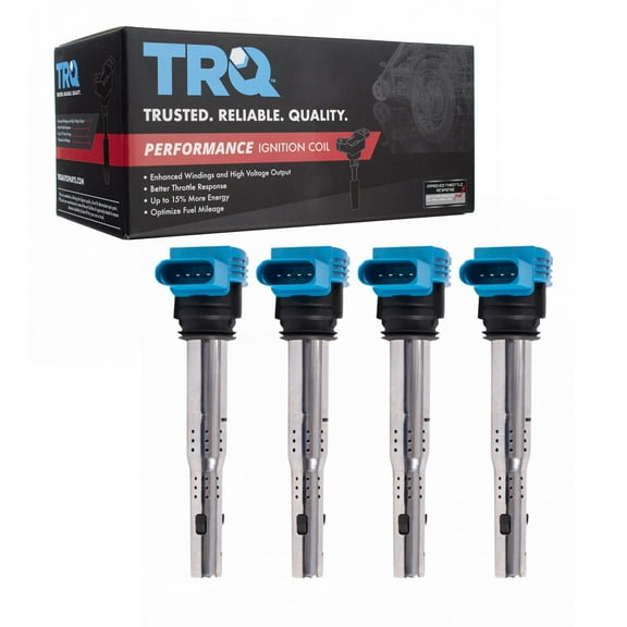 TRQ Ignition Coil Set Fits 05-18 Audi 06-17 Volkswagen ICA69983 Fits select: 2009-2010,2012-2013 VOLKSWAGEN JETTA