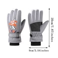 thumbnail image 3 of BXJX Girls Winter Gloves, Non-slip Water-Repellent Thermal Fleece Lined Outdoor Skiing Gloves Gray Size Free Size, 3 of 4