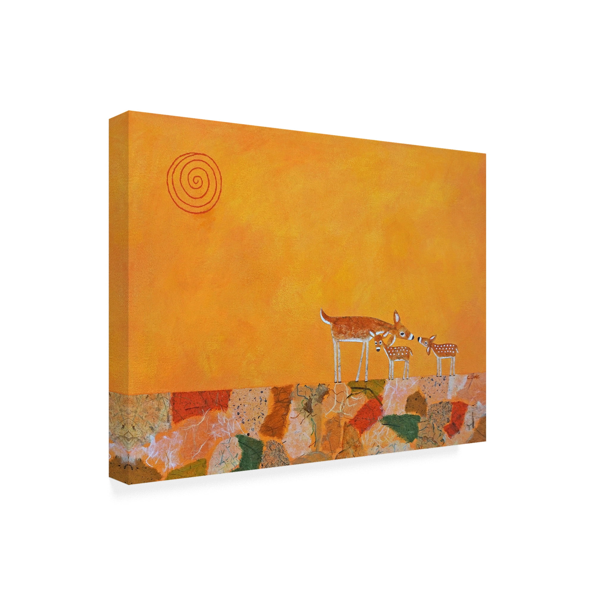 Trademark Fine Art 'Fawns At Dawn' Canvas Art by Casey Crai