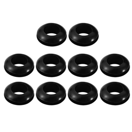 

10pcs Wire Protective Grommets Black Rubber 12mm Double Sided Grommet