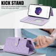 thumbnail image 3 of Case Wallet for iPhone 7 Plus/8 Plus, [Wristlet & Crossbody Strap] RFID Blocking 5 Card Slots Stand [Shockproof TPU Shell] PU Leather Magnetic Flip Cover Compatible with iPhone 7 Plus/8 Plus, Purple, 3 of 9
