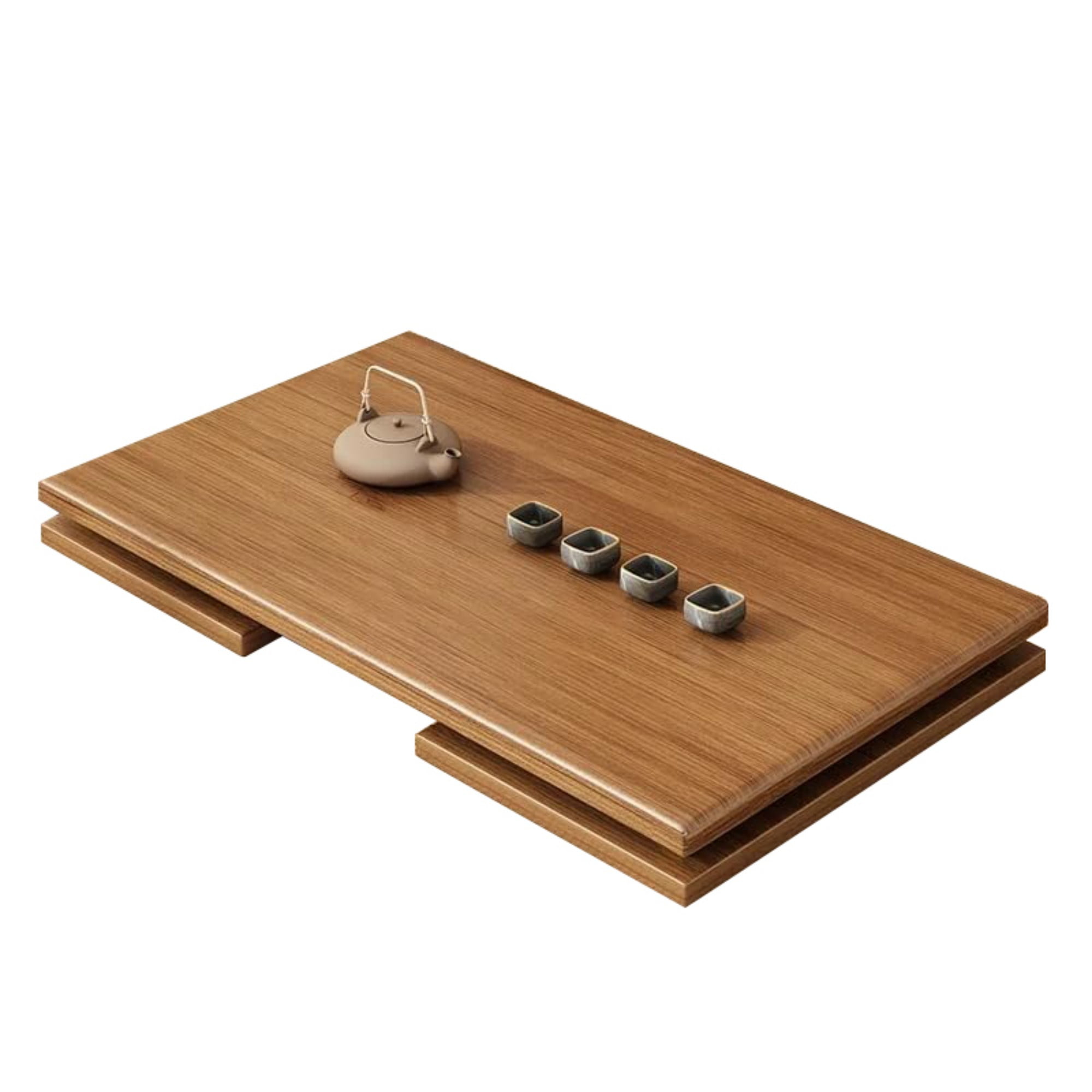 LSFA Coffee Table, Foldable Solid Wood Coffee Table, Suitable for Living Room, Bedroom, and Windowsill, Brown