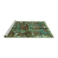 thumbnail image 2 of Ahgly Company Machine Washable Indoor Rectangle Animal Turquoise Blue Traditional Area Rugs, 2' x 4', 2 of 4