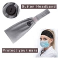 thumbnail image 3 of Diadema para mujer con botones para mascarillas y fundas Banda elástica para el cabello unisex para enfermeras Médicos y protección para los oídos Xemadio LRWJ132-1, 3 of 6