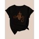thumbnail image 3 of Camiseta de manga corta para mujer transpirable Moda de veranoWomen'S Easter Art Letter Print T-Shirt, Casual Crew Neck Short Sleeve Top, Polyester 100% Medium Stretch Knit Fabric, 180g/m2, Spring/S, 3 of 7