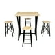 thumbnail image 2 of Set Comedor Top Living Mesa Ajustable + 4 Bancos Café y Negro, 2 of 7