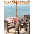 thumbnail image 2 of Light Pink Spring Easter Outdoor Tablecloth - 54x54 Inch Square Dining Table Cover, Bunny Eggs Floral Botanical Waterproof Outdoor Table Cloth with Umbrella Hole & Zipper for Picnic/Patio/Party, 2 of 7