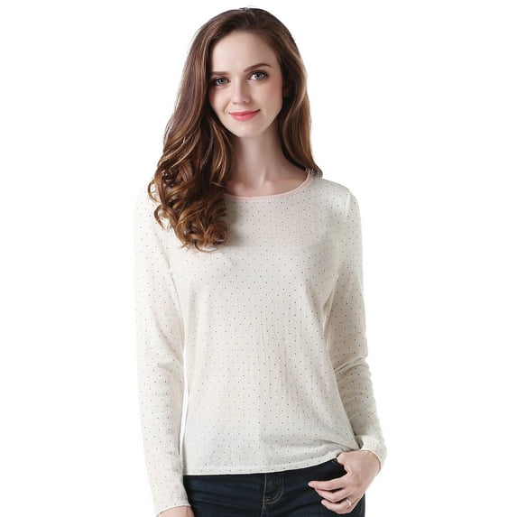 Richie House Women's Pullover Sweater with Polka Dots RH2048-L